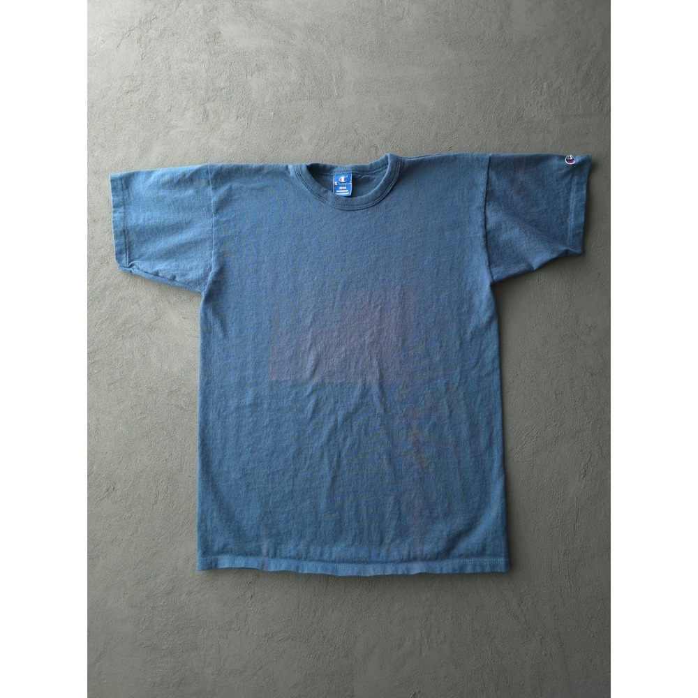 Vintage 90s Champion Made In USA Blue Faded Crewneck T-shirt Single Stitch L